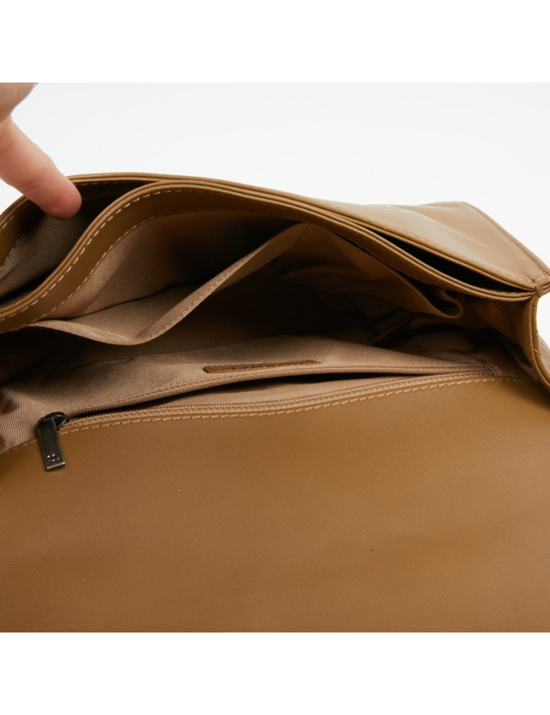 Sac à main Boy Chanel tweed marron