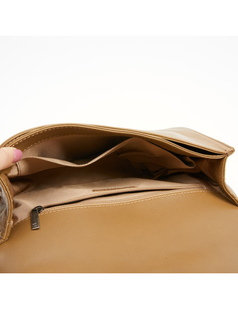 Sac à main Boy Chanel tweed marron