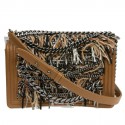 CHANEL Boy Flap Bag in Brown Tweed, Fringes and Chains