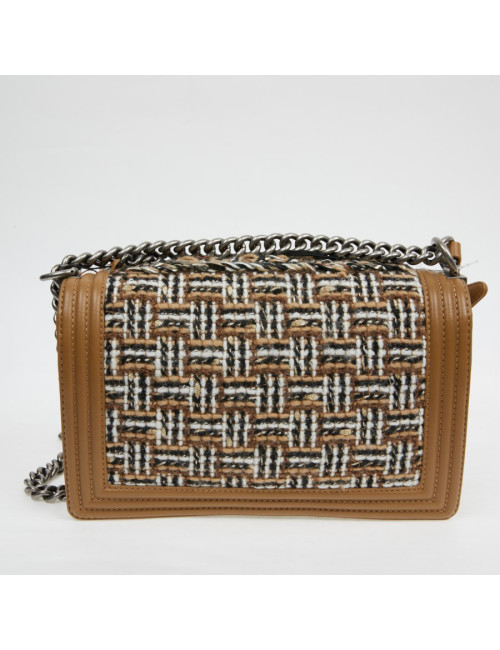 CHANEL Paris Dallas Boy Flap Bag in Brown Tweed, Fringes and Chains