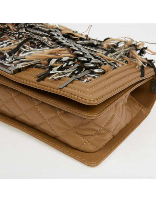CHANEL Paris Dallas Boy Flap Bag in Brown Tweed, Fringes and Chains