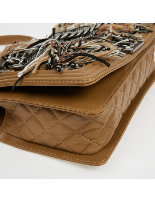 CHANEL Paris Dallas Boy Flap Bag in Brown Tweed, Fringes and Chains