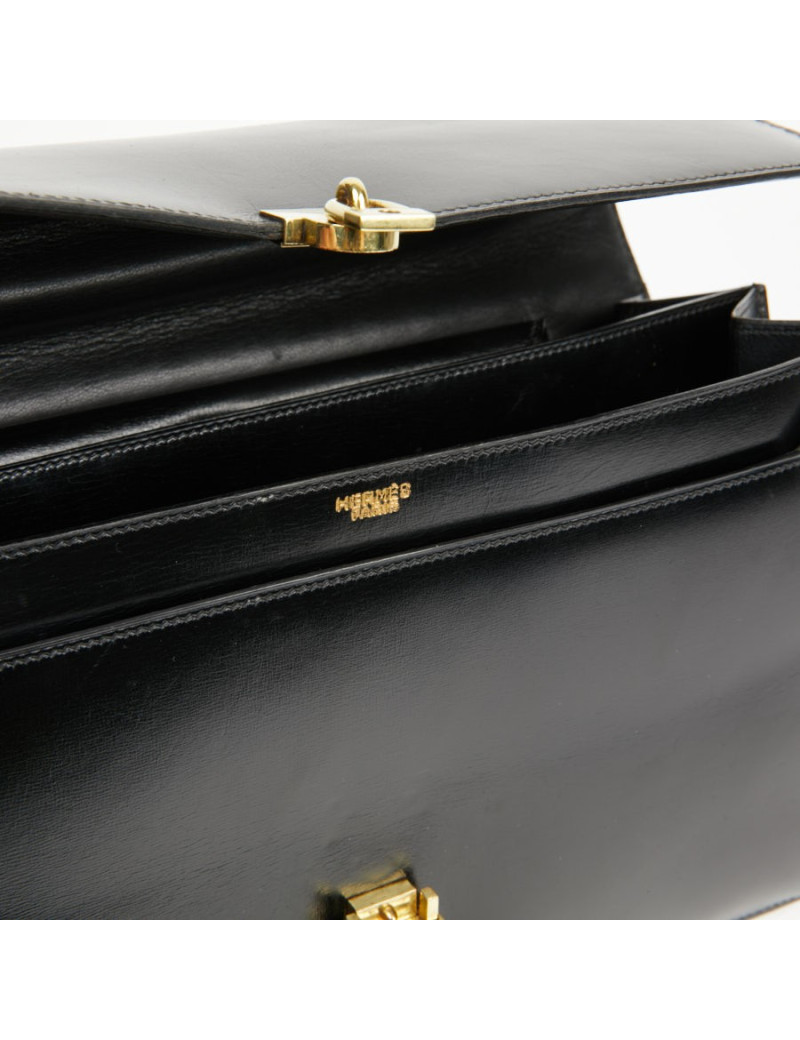 Sac cadenas H Hermès box noir