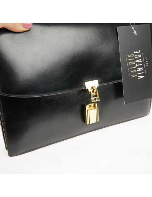 Sac cadenas H Hermès box noir