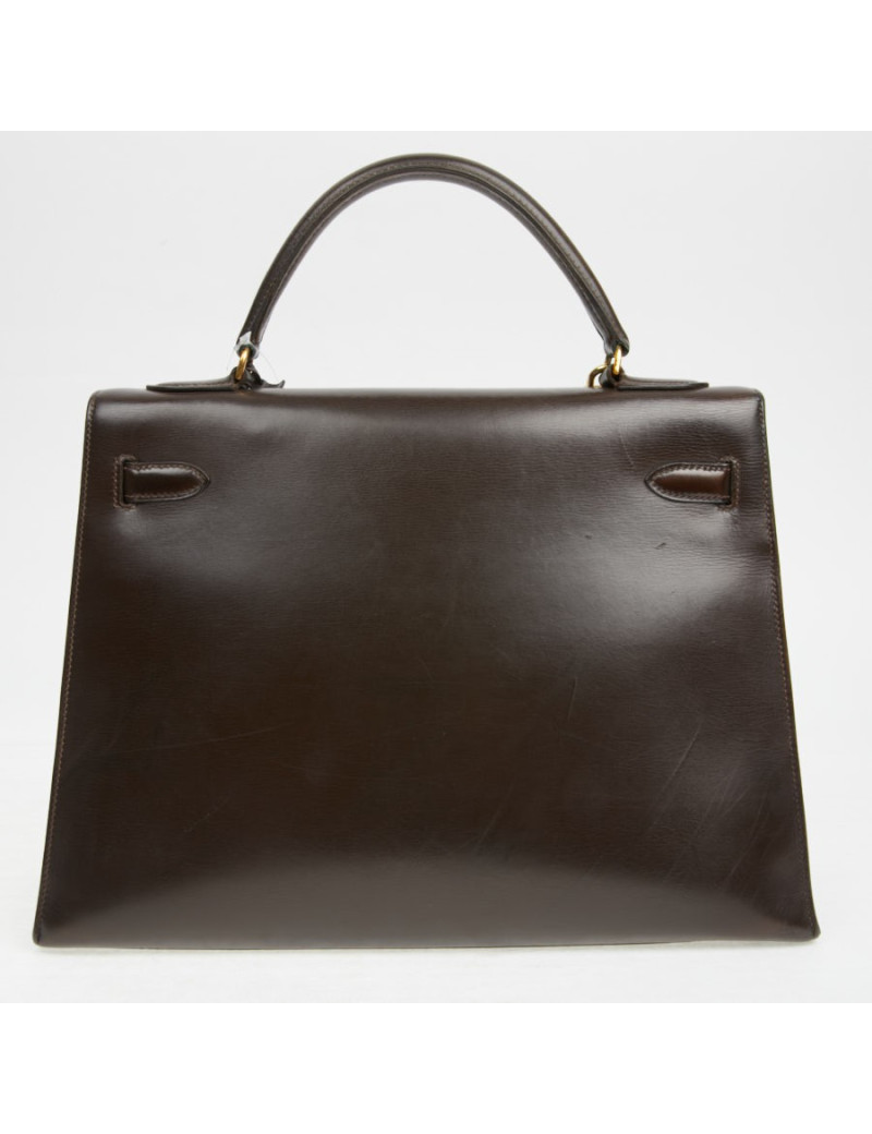 Kelly 32 marron box Hermès vintage