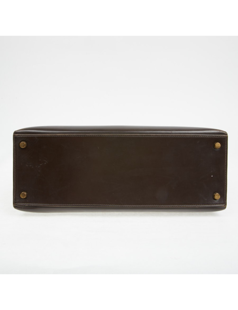 Kelly 32 marron box Hermès vintage