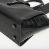 Yves Saint Laurent Downtown Baby bag black crocodile embossed leather