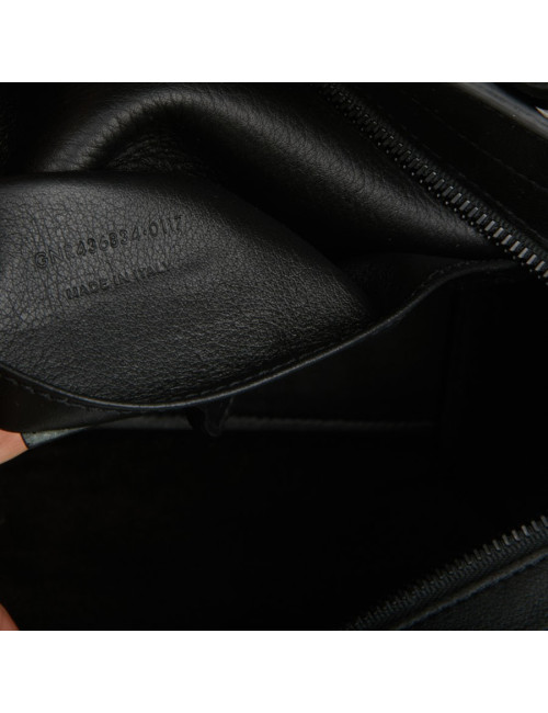 Sac Yves Saint Laurent Downtown Baby cuir noir imitation croco