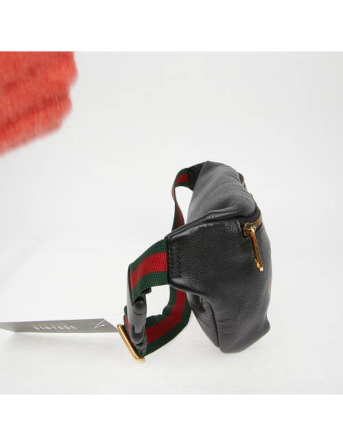 Ceinture banane Gucci noir grainé