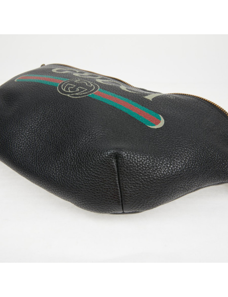 Ceinture banane Gucci noir grainé