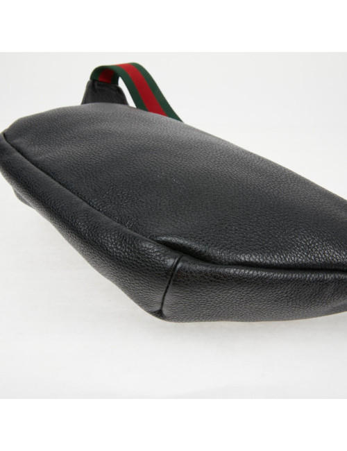 Ceinture banane Gucci noir grainé