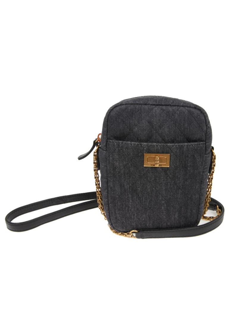 CHANEL Grey Denim Wallet Bag - Second-hand Luxurious Certified Bag