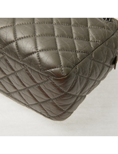 Sac Caméra Chanel GM cuir or bronze pâle mat