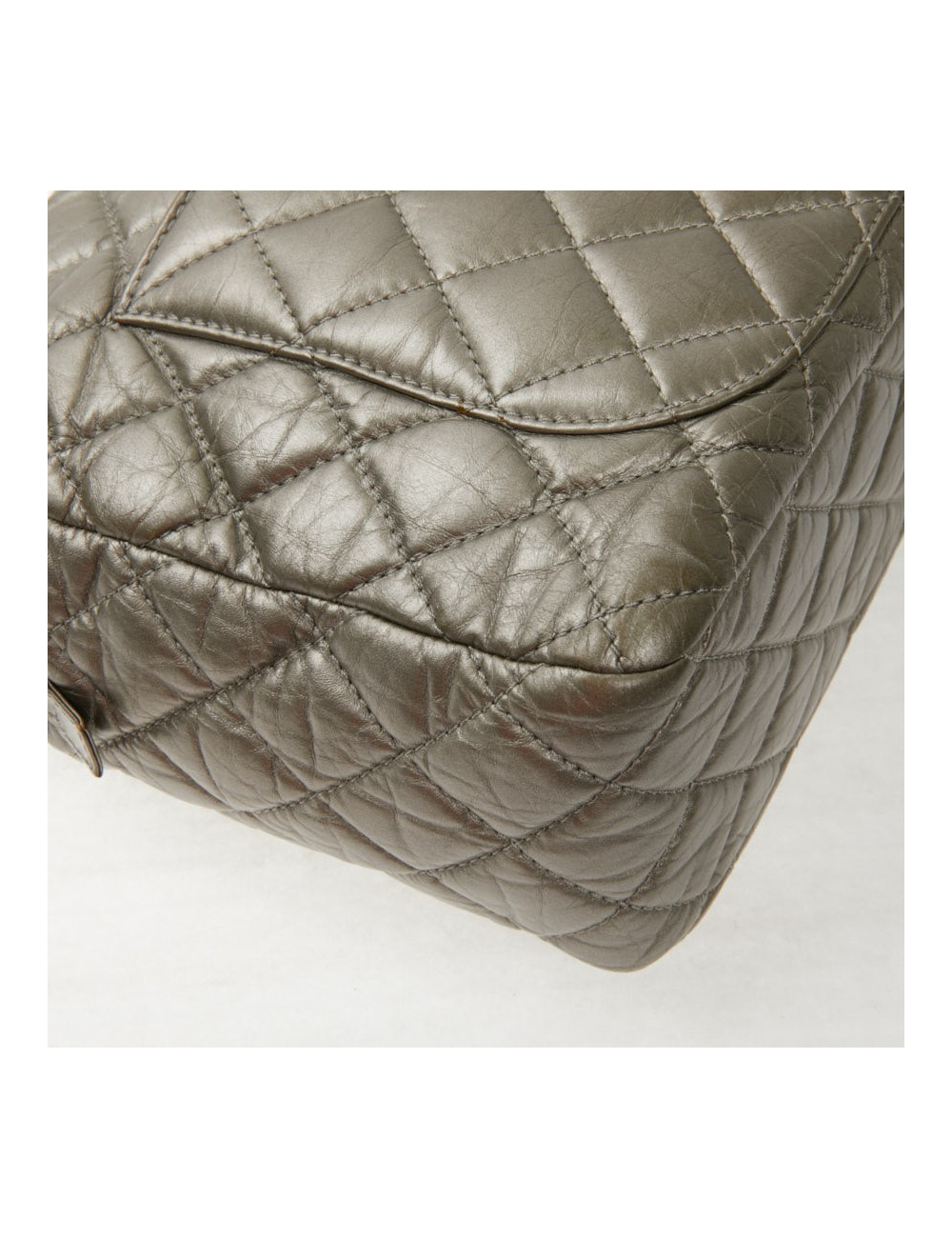 Sac Caméra Chanel GM cuir or bronze pâle mat