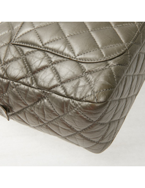 Sac Caméra Chanel GM cuir or bronze pâle mat