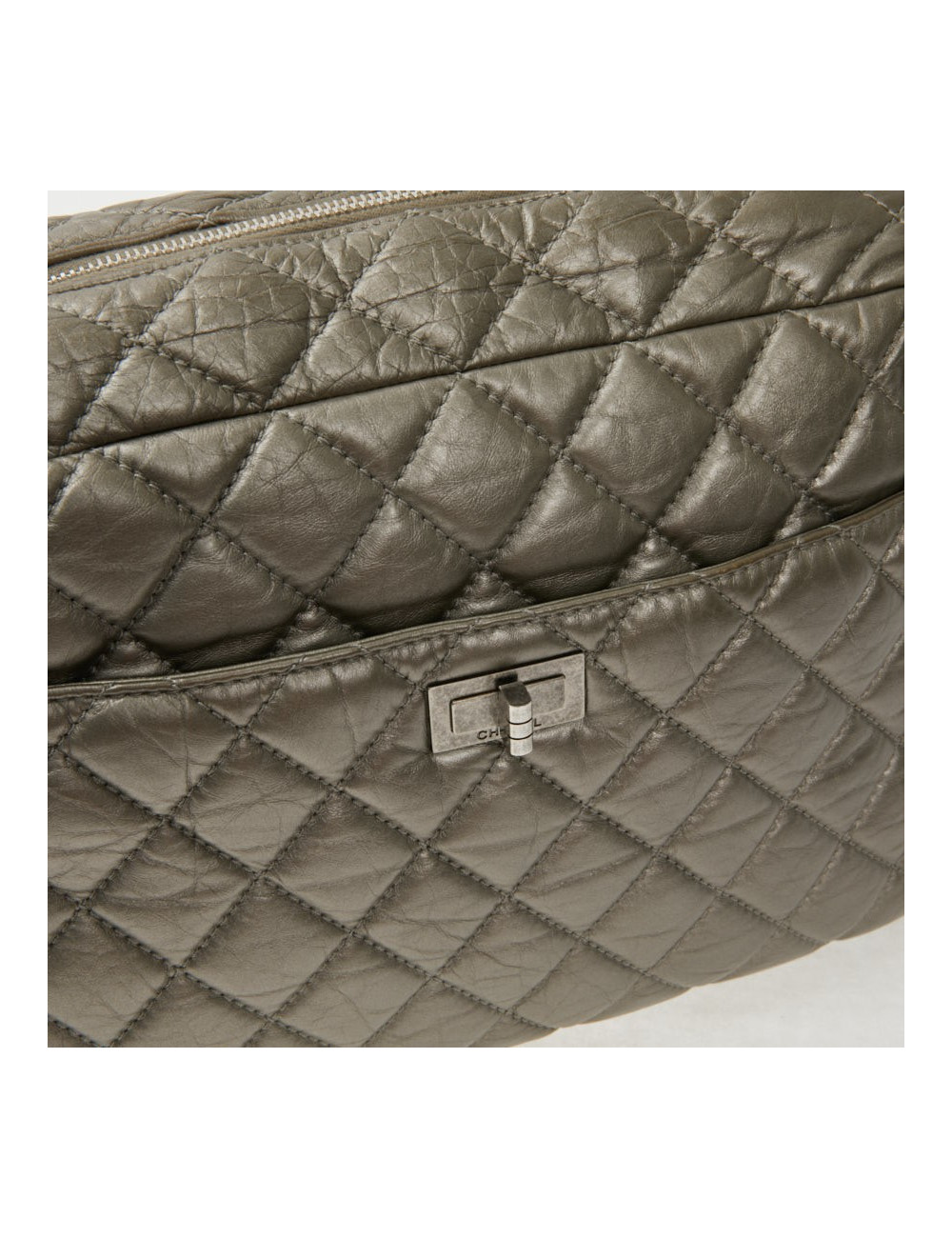 Sac Caméra Chanel GM cuir or bronze pâle mat