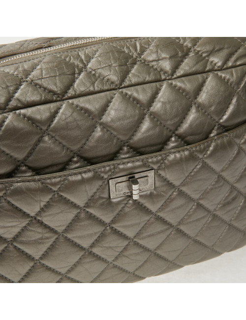 Sac Caméra Chanel GM cuir or bronze pâle mat