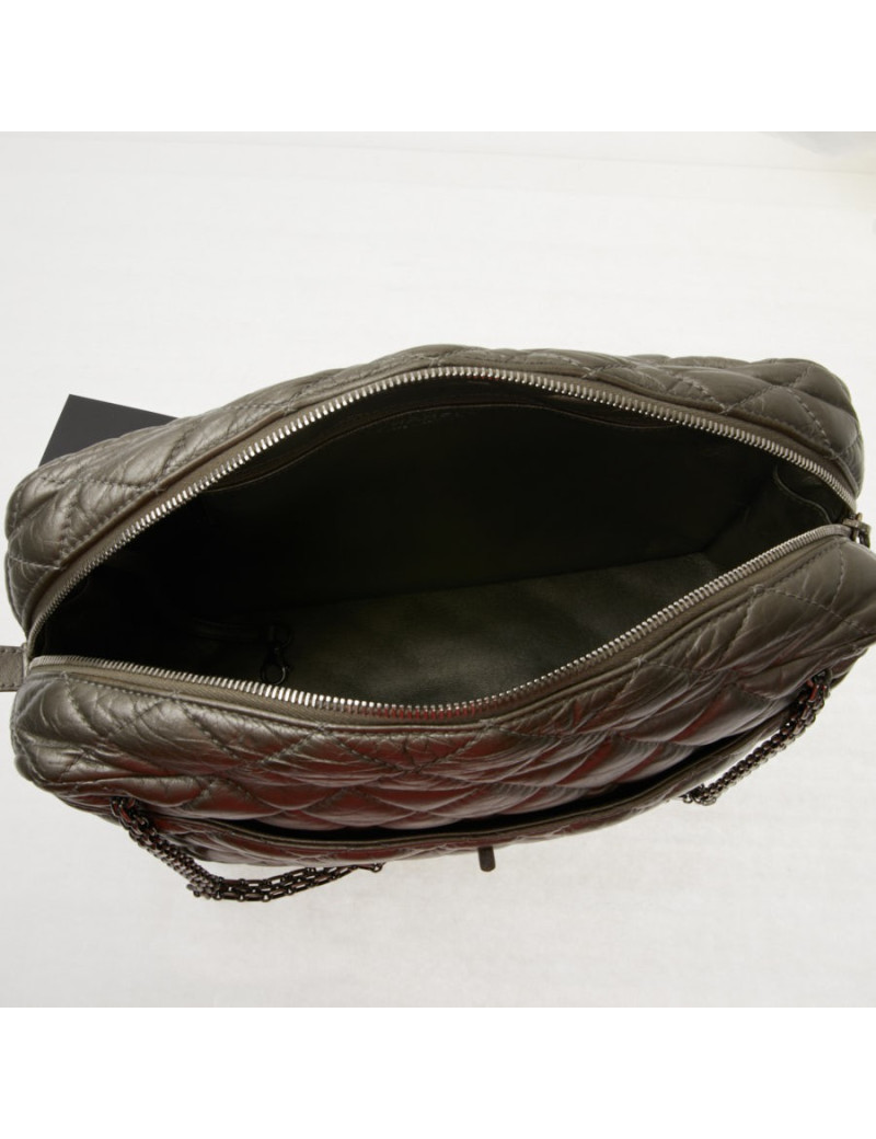 Sac Caméra Chanel GM cuir or bronze pâle mat