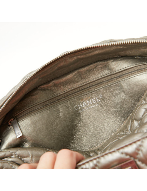 Sac Caméra Chanel GM cuir or bronze pâle mat