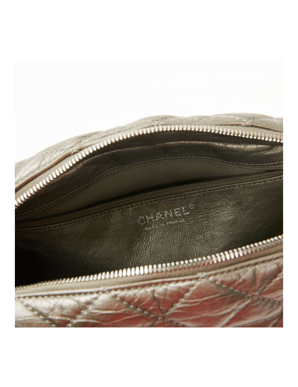 Sac Caméra Chanel GM cuir or bronze pâle mat