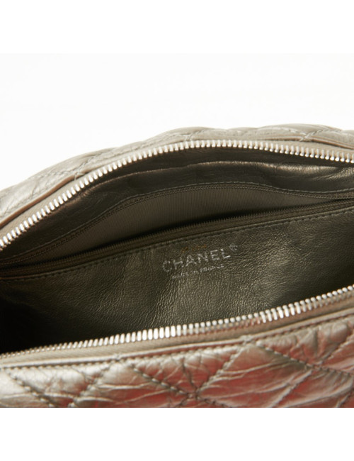 Sac Caméra Chanel GM cuir or bronze pâle mat