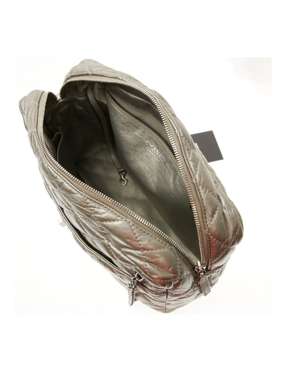 Sac Caméra Chanel GM cuir or bronze pâle mat