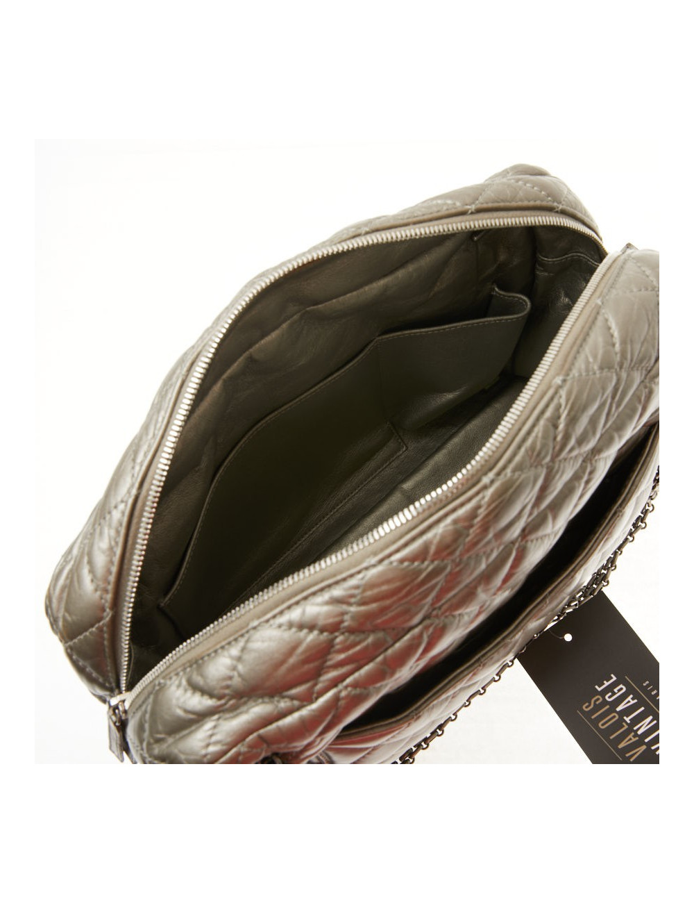 Sac Caméra Chanel GM cuir or bronze pâle mat