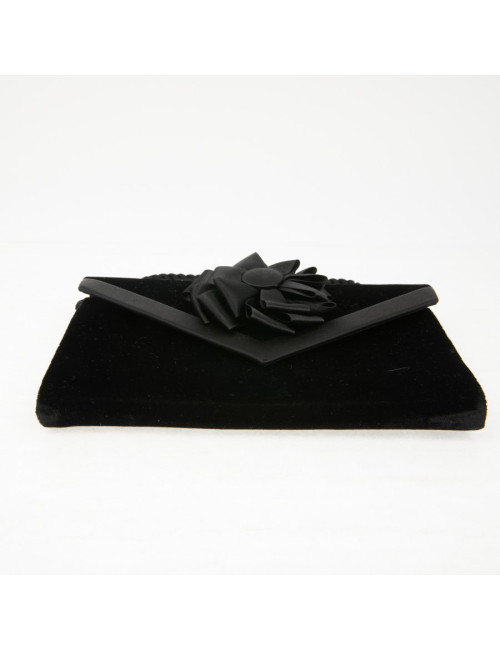 Sac pochette Christian Dior velours noir vintage