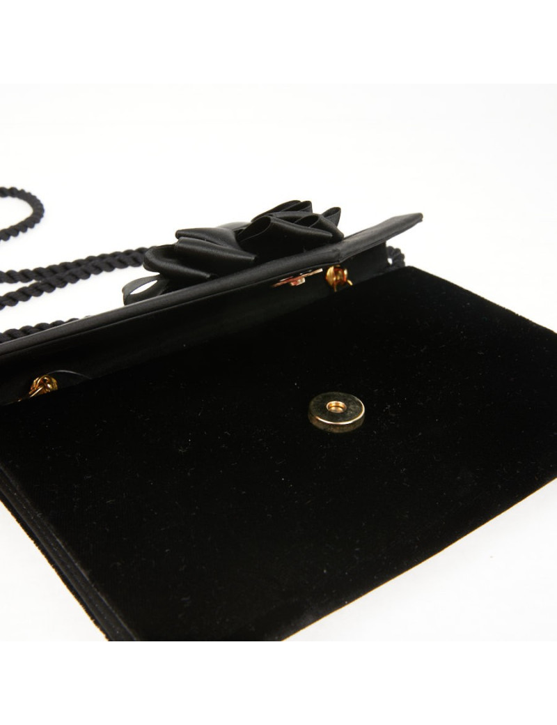 Sac pochette Christian Dior velours noir vintage