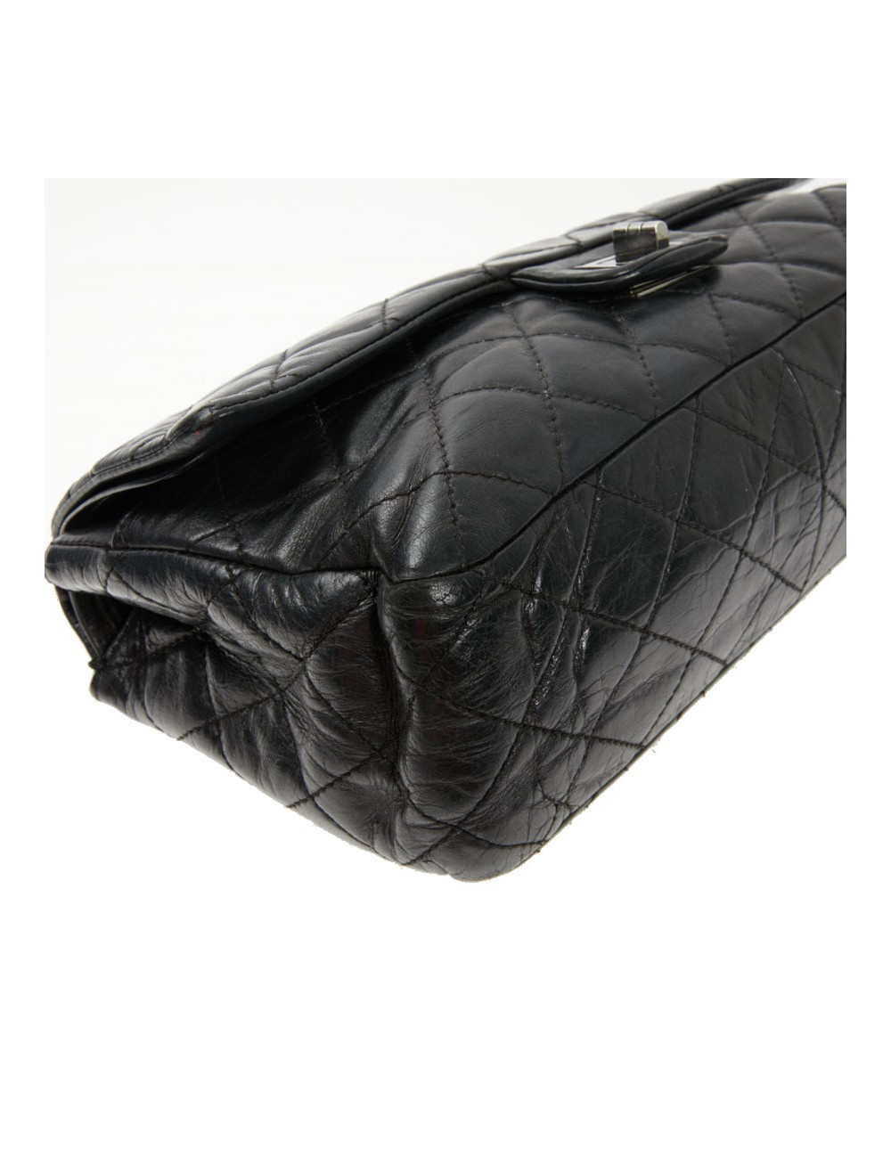 2.55 Chanel cuir vieilli noir