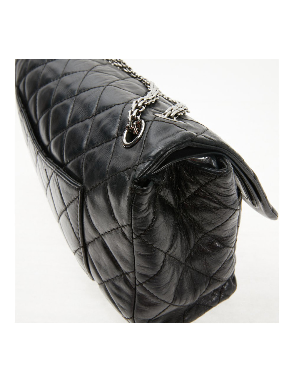 2.55 Chanel cuir vieilli noir