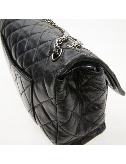 2.55 Chanel cuir vieilli noir