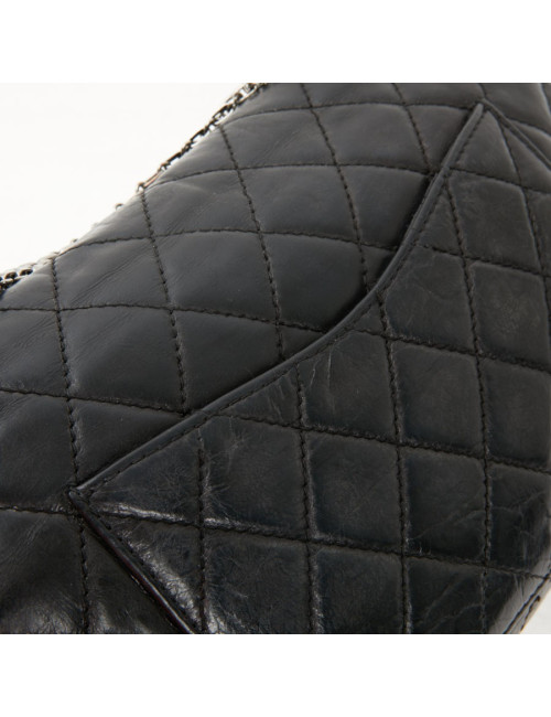 2.55 Chanel cuir vieilli noir