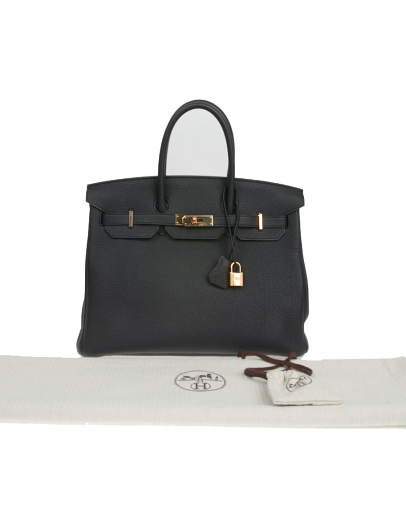 Sac à main Birkin 35 Hermès togo noir