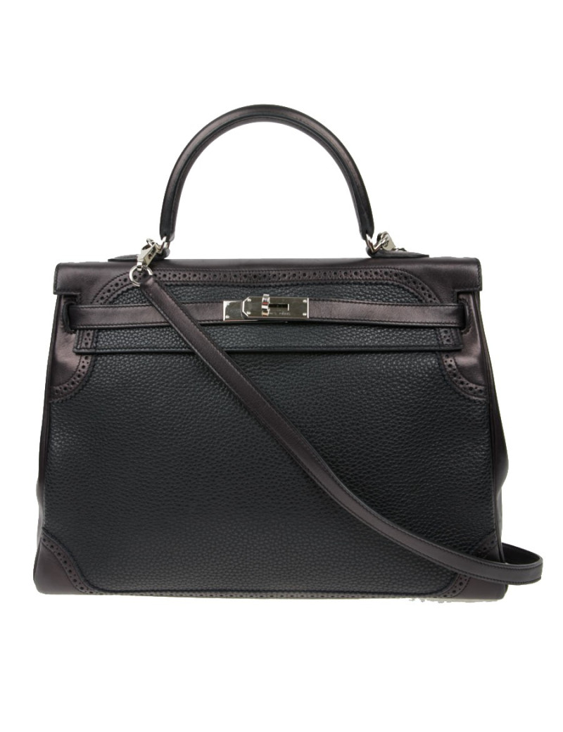 Kelly 35 Ghillies Hermès noir