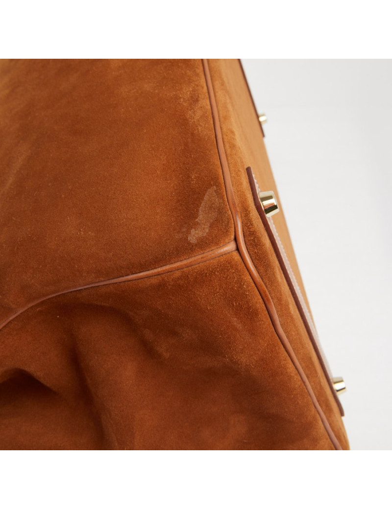 Sac Hermes Birkin 40 bi-matière gold