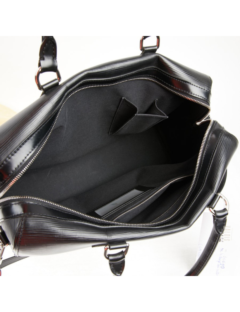 Sac Le Bourget LOUIS VUITTON cuir épi noir