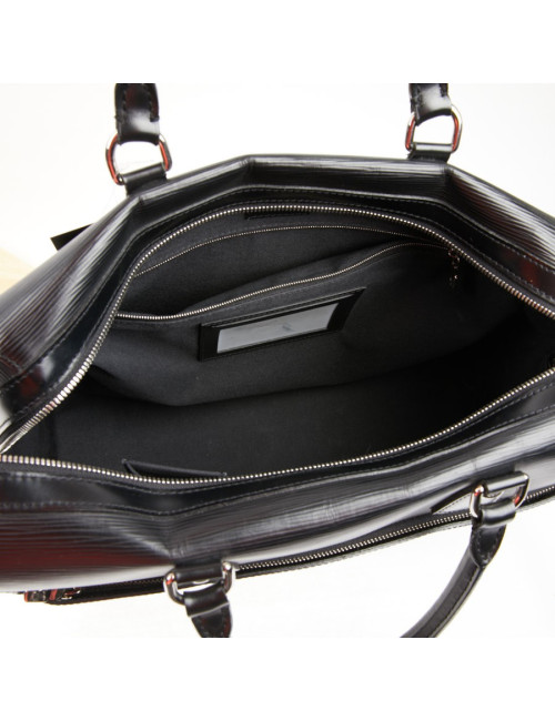 Sac Le Bourget LOUIS VUITTON cuir épi noir