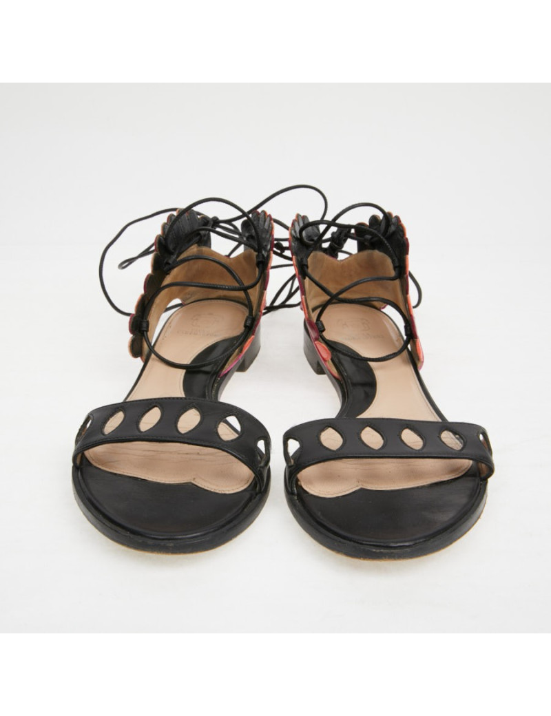 Sandales T 38 PAULA CADEMARTORI cuir multicolore