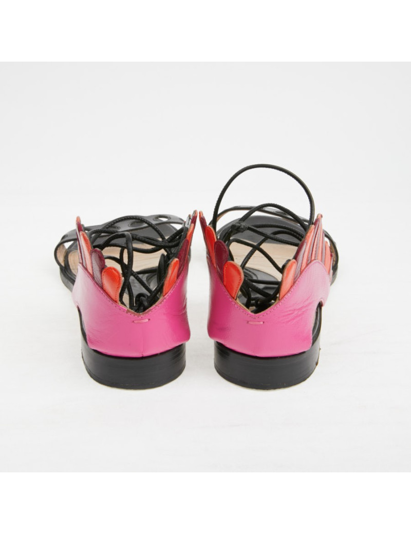 Sandales T 38 PAULA CADEMARTORI cuir multicolore