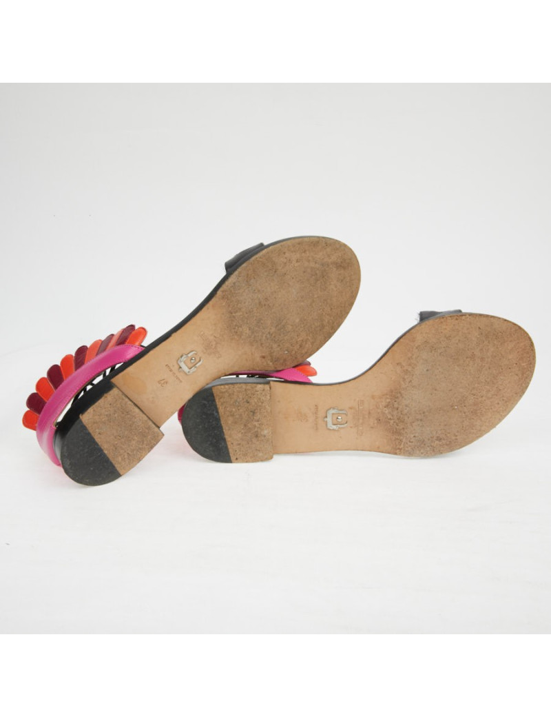 Sandales T 38 PAULA CADEMARTORI cuir multicolore