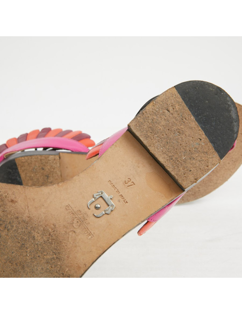 Sandales T 38 PAULA CADEMARTORI cuir multicolore