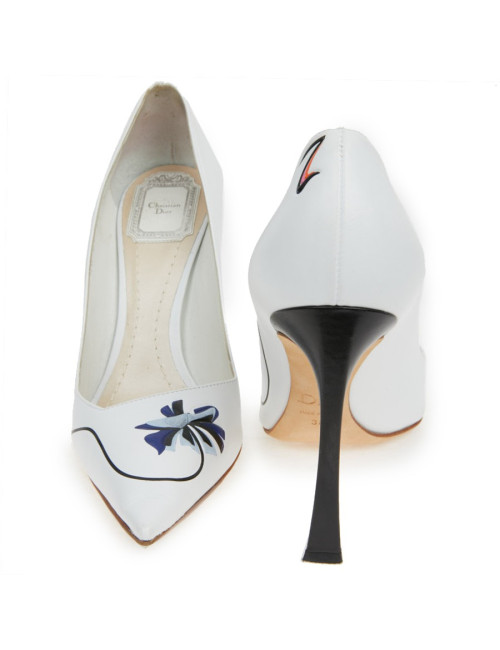 Escarpins DIOR T38 "Paradise" blanc