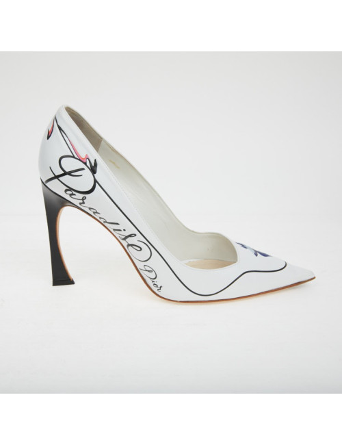 Escarpins DIOR T38 "Paradise" blanc