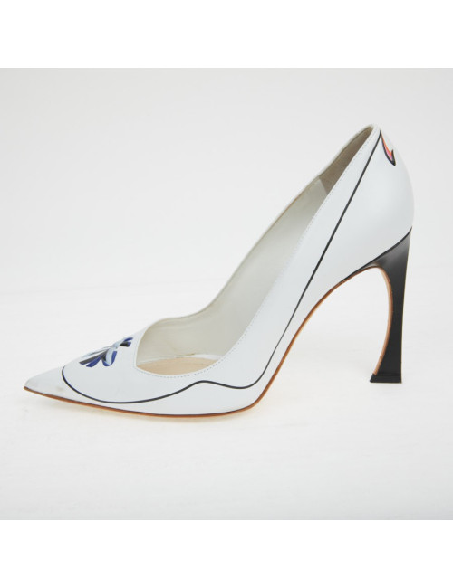 Escarpins DIOR T38 "Paradise" blanc