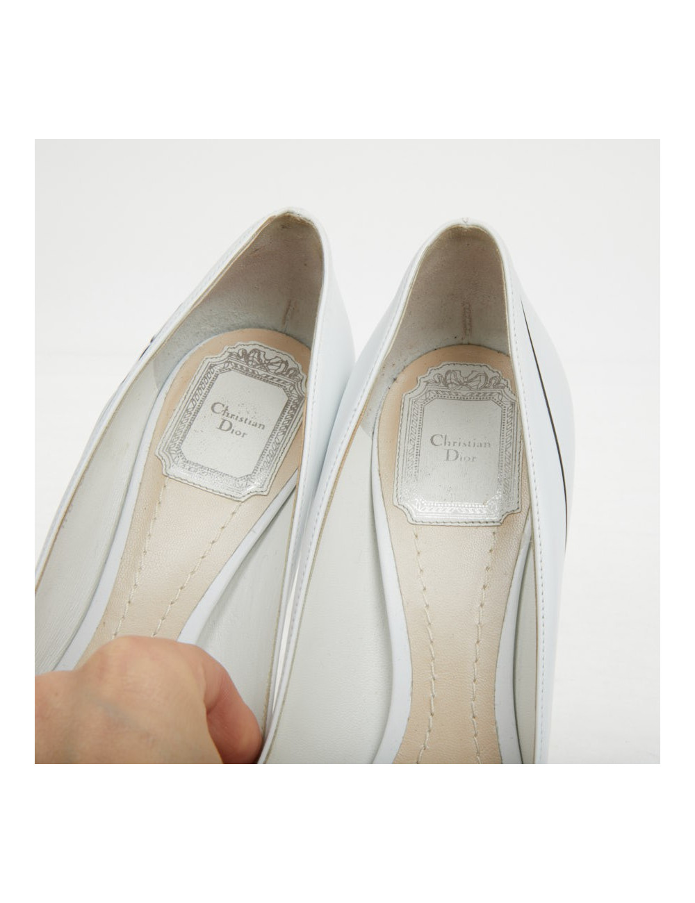 Escarpins DIOR T38 "Paradise" blanc