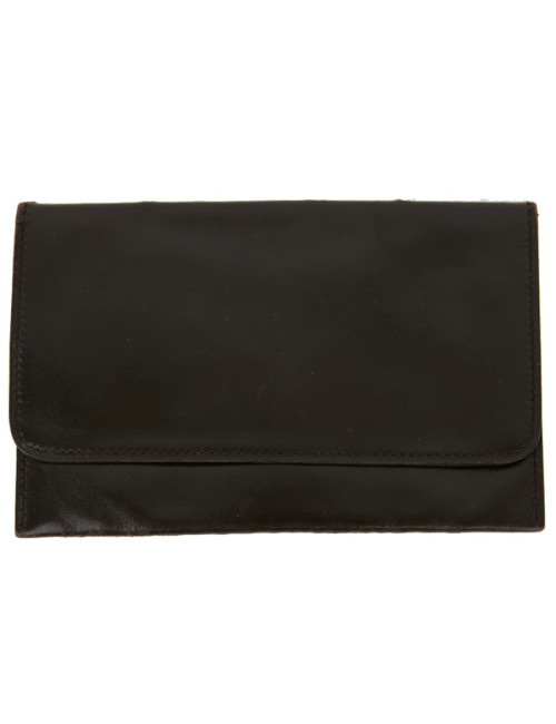 Porte carte HERMES cuir box marron