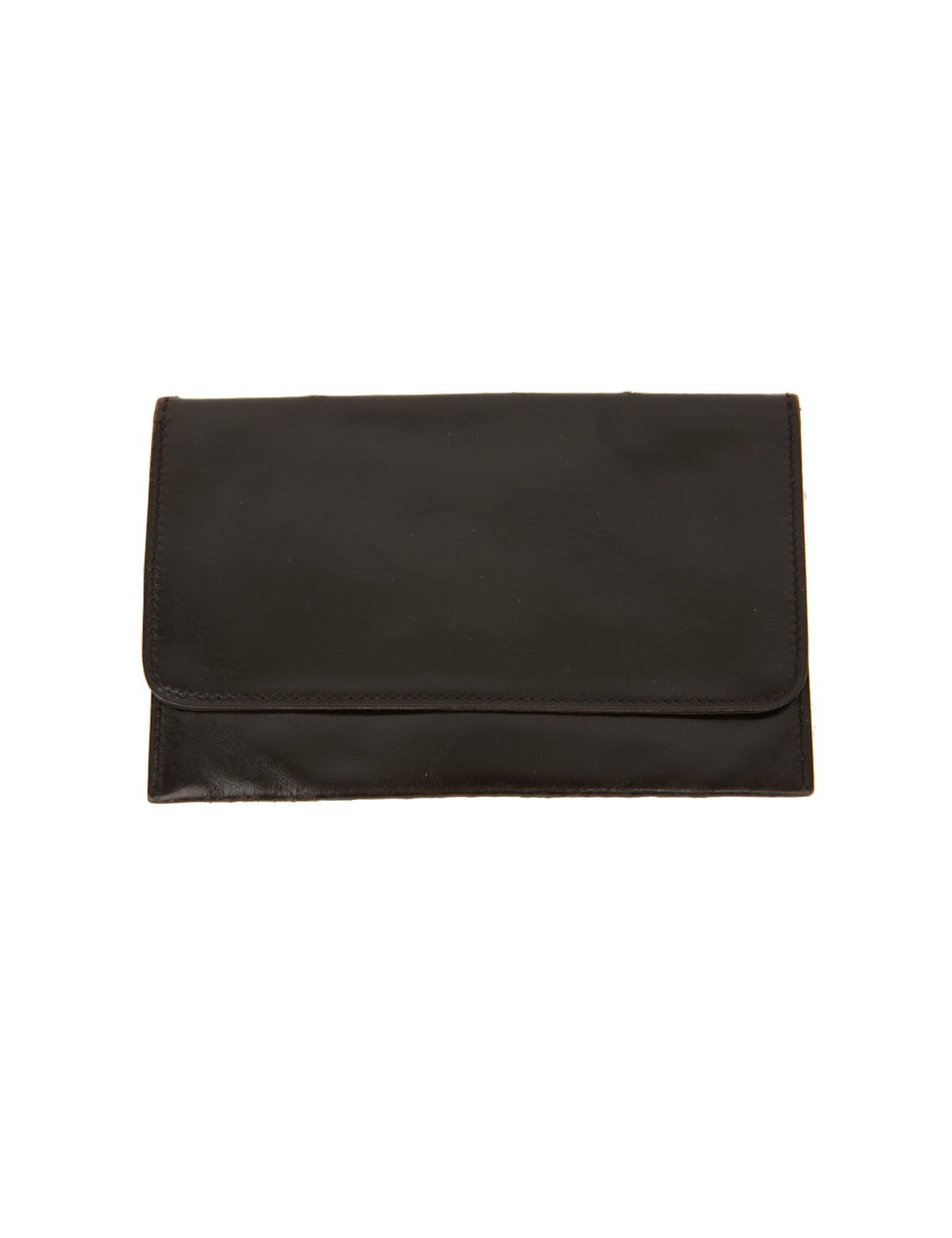 Porte carte HERMES cuir box marron