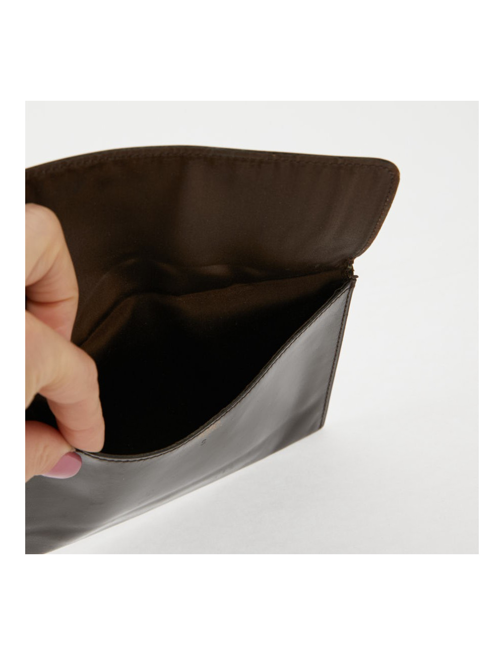 Porte carte HERMES cuir box marron