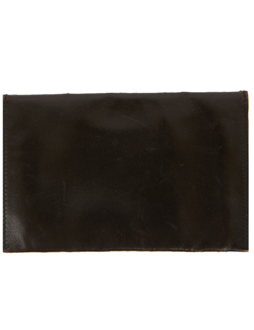 Porte carte HERMES cuir box marron